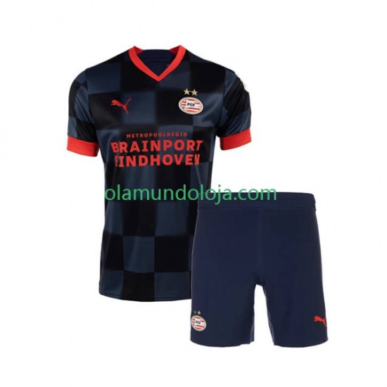 Camisola PSV Eindhoven Criança Equipamento Segundo 2022-2023 Manga Curta